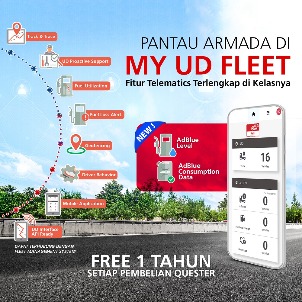 My UD Fleet: Mudahkan Akses Kondisi dan Status Terkini Truk Anda